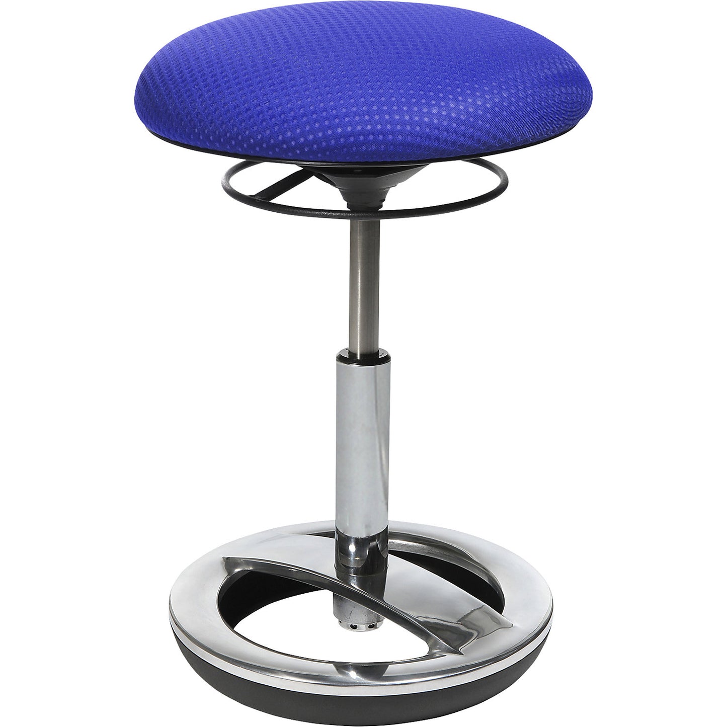Office stool SITNESS BOB, seat height 440 - 570 mm, blue cover.
