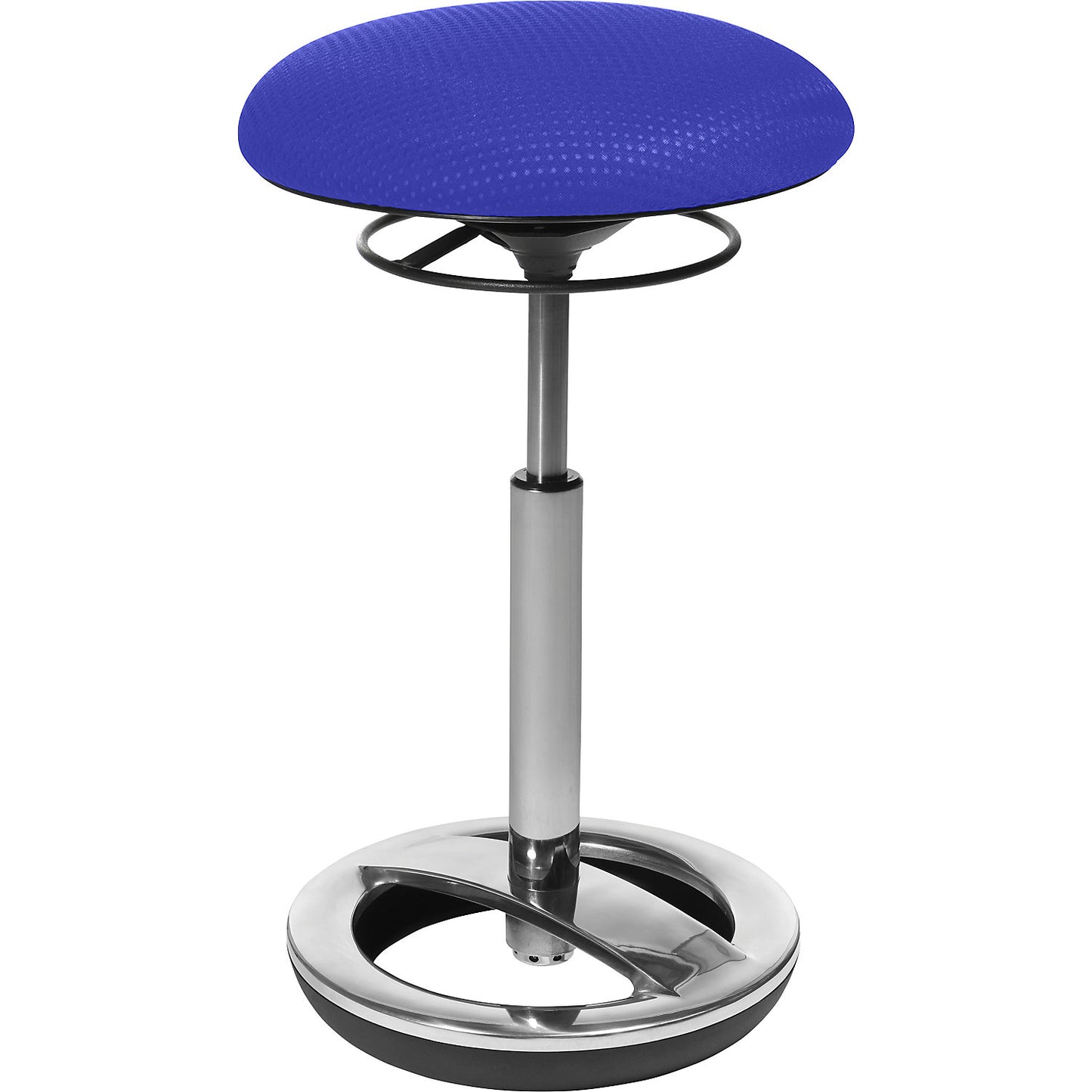 Office stool SITNESS HIGH BOB, seat height 490 - 700 mm, blue cover.