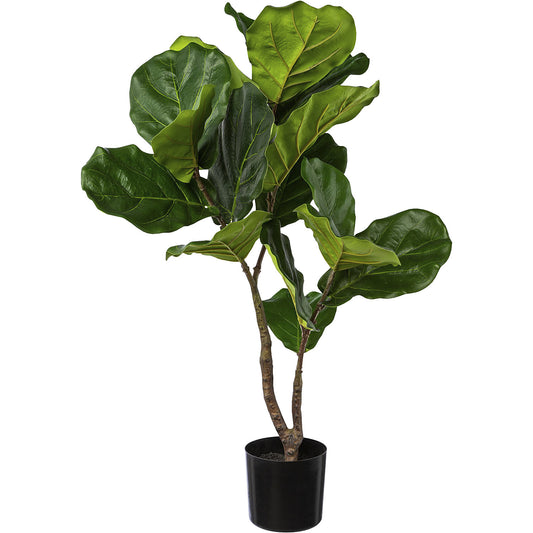 Artificial plant Ficus lyrata, plastic pot, height 800 mm.
