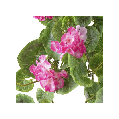 Artificial Geranium hanging plant, foliage colour pink, height 800 mm.