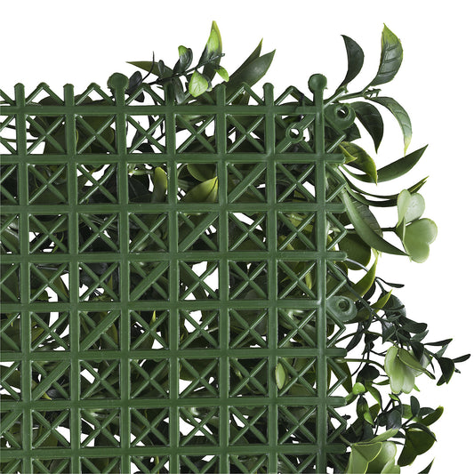 Artificial plant foliage mat, UV-resistant, leaf colour green, height 1000 mm.