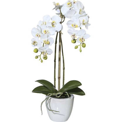 Artificial plant mini orchid Phalaenopsis, ceramic pot, pack of 3, height 430 mm.