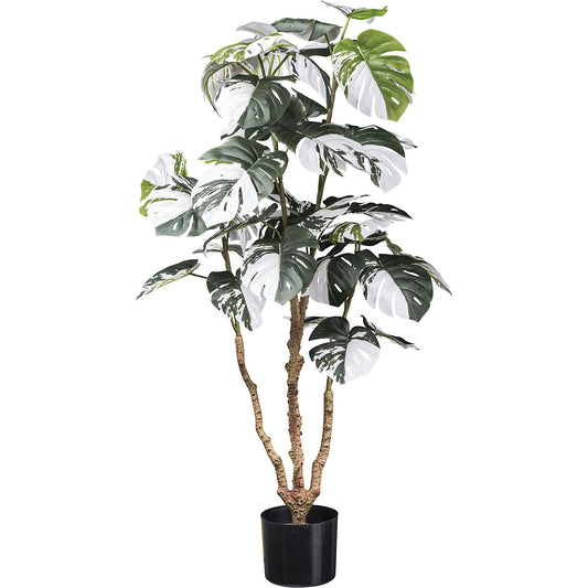 Artificial plant Monstera deliciosa, plastic pot, height 1100 mm.