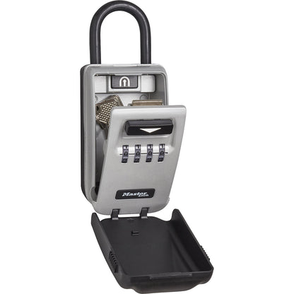 Key box with lighting, with bracket, pack of 4, grey.