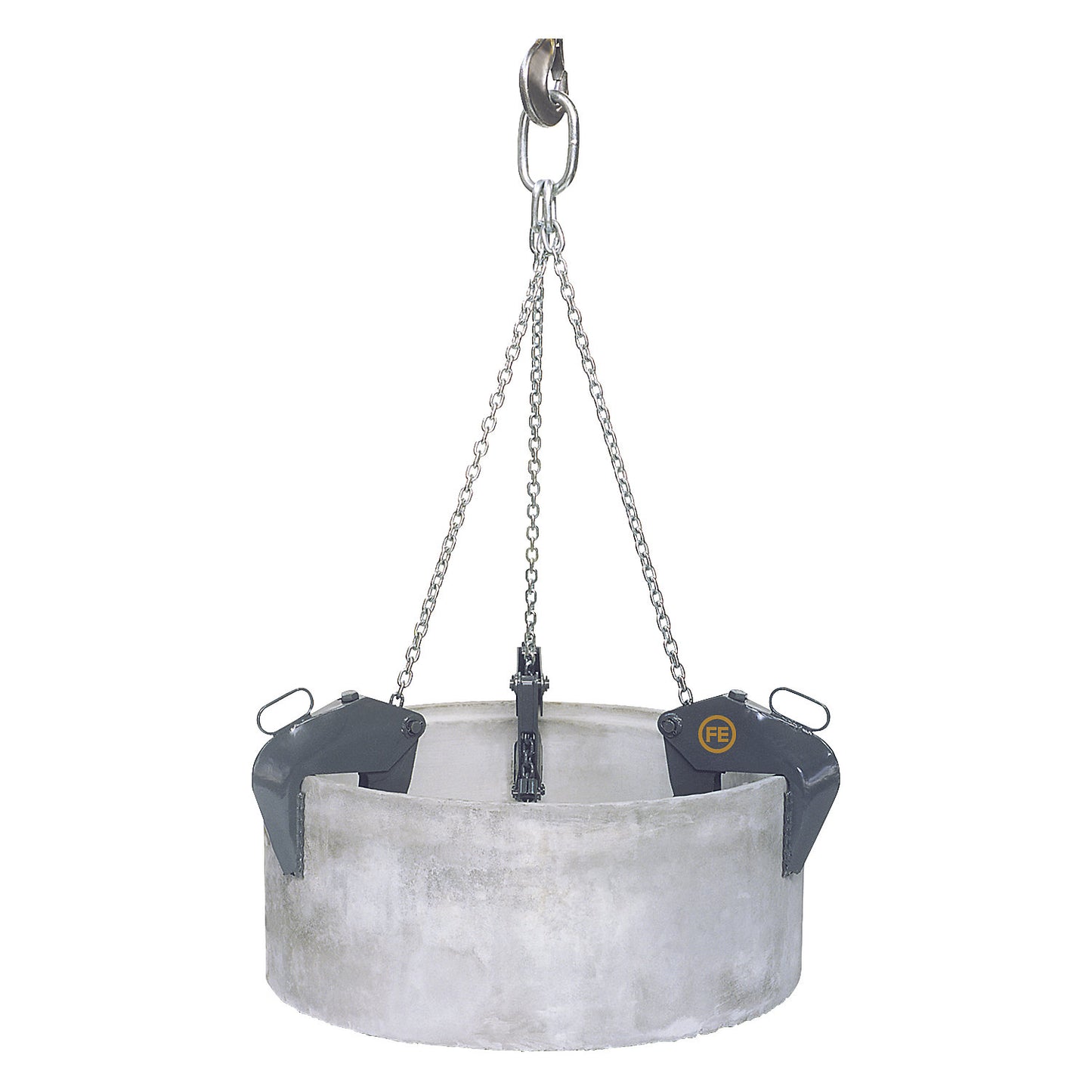 Pipe hanger, gripping range 90 - 230 mm, max. load 3000 kg, with 1.80 m chain.