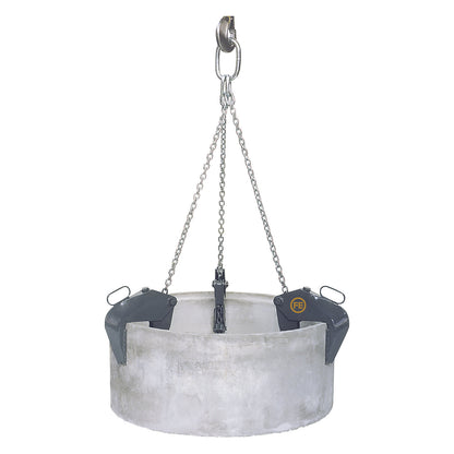 Pipe hanger, gripping range 90 - 230 mm, max. load 3000 kg, with 1.80 m chain.