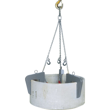Manhole ring hanger, gripping range 100 - 230 mm, max. load 5000 kg, with 2.50 m chain.