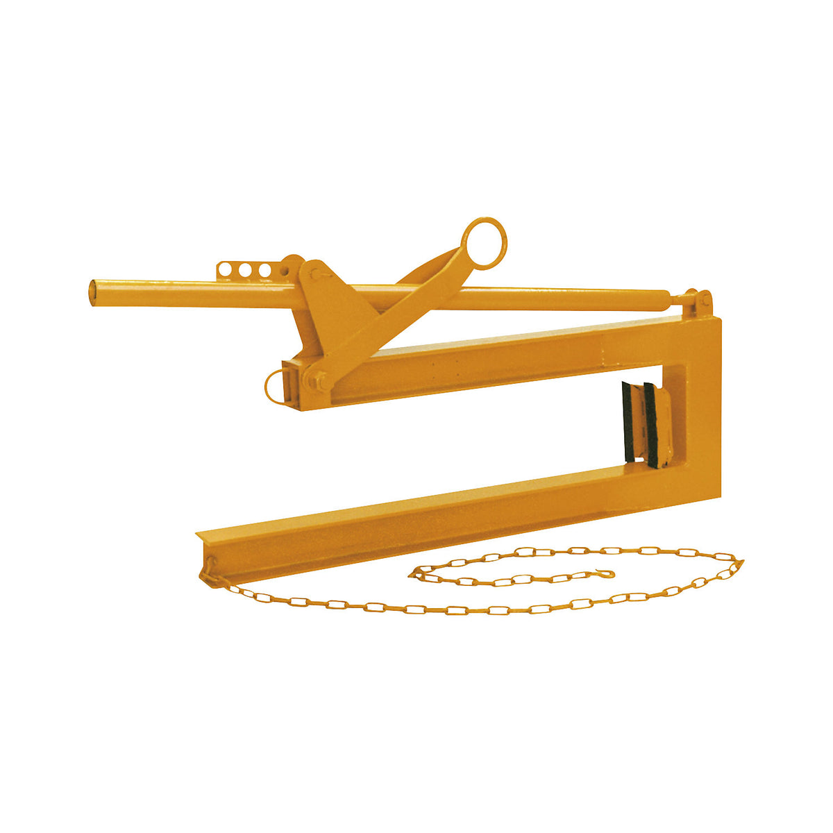Pipe laying hook, for 3 m pipe length, gripping range 500 mm, max. load 7500 kg.