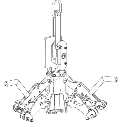 Manhole ring gripper, gripping range 625 - 1500 mm, max. load 2500 kg, zinc plated.