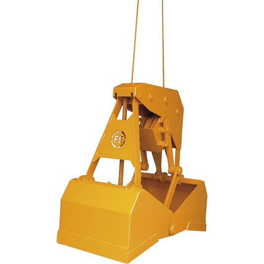 Single-rope grab, gripping range 1950 mm, max. load 1600 kg, 800 l.
