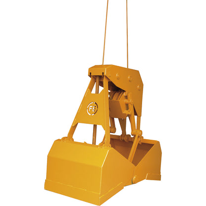 Single-rope grab, gripping range 1950 mm, max. load 1200 kg, 600 l.