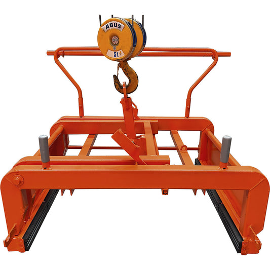 Crane grab, single-acting lever arm, max. load 500 kg, WxH 480 x 720 mm.