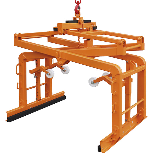 Scissor grab, gripping range 610 - 1250 mm, max. load 1800 kg.