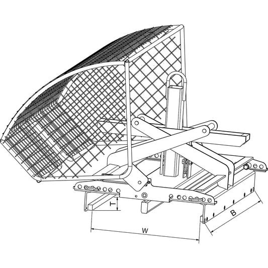 Roof tile grab, gripping range 280 - 770 mm, max. load 400 kg, length 1000 mm.