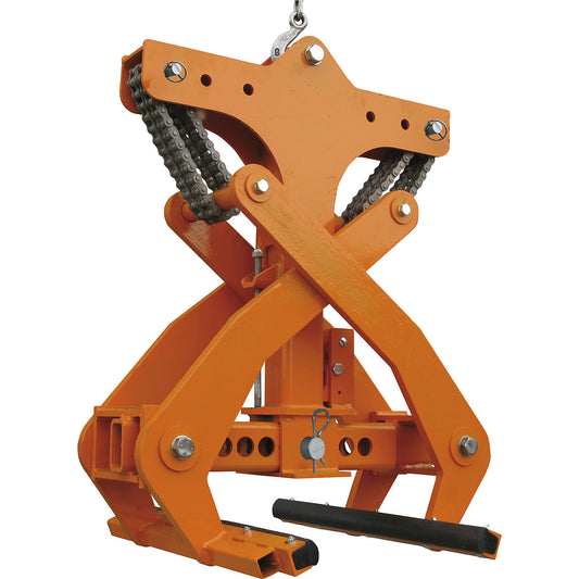 Precast element clamp, gripping range 90 - 840 mm, max. load 4000 kg, powder coated.