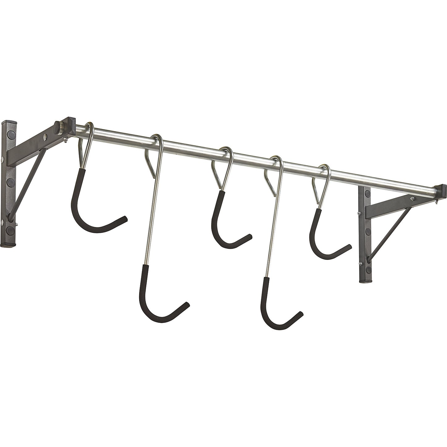 Sliding wall mount for 5 bikes, for 5 bikes, grey / black.