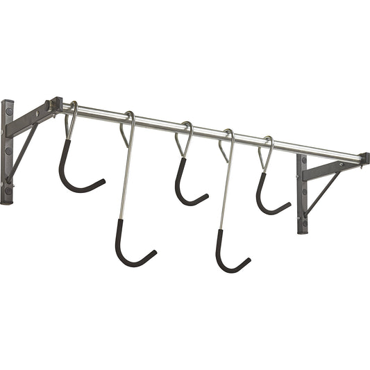 Sliding wall mount for 5 bikes, for 5 bikes, grey / black.