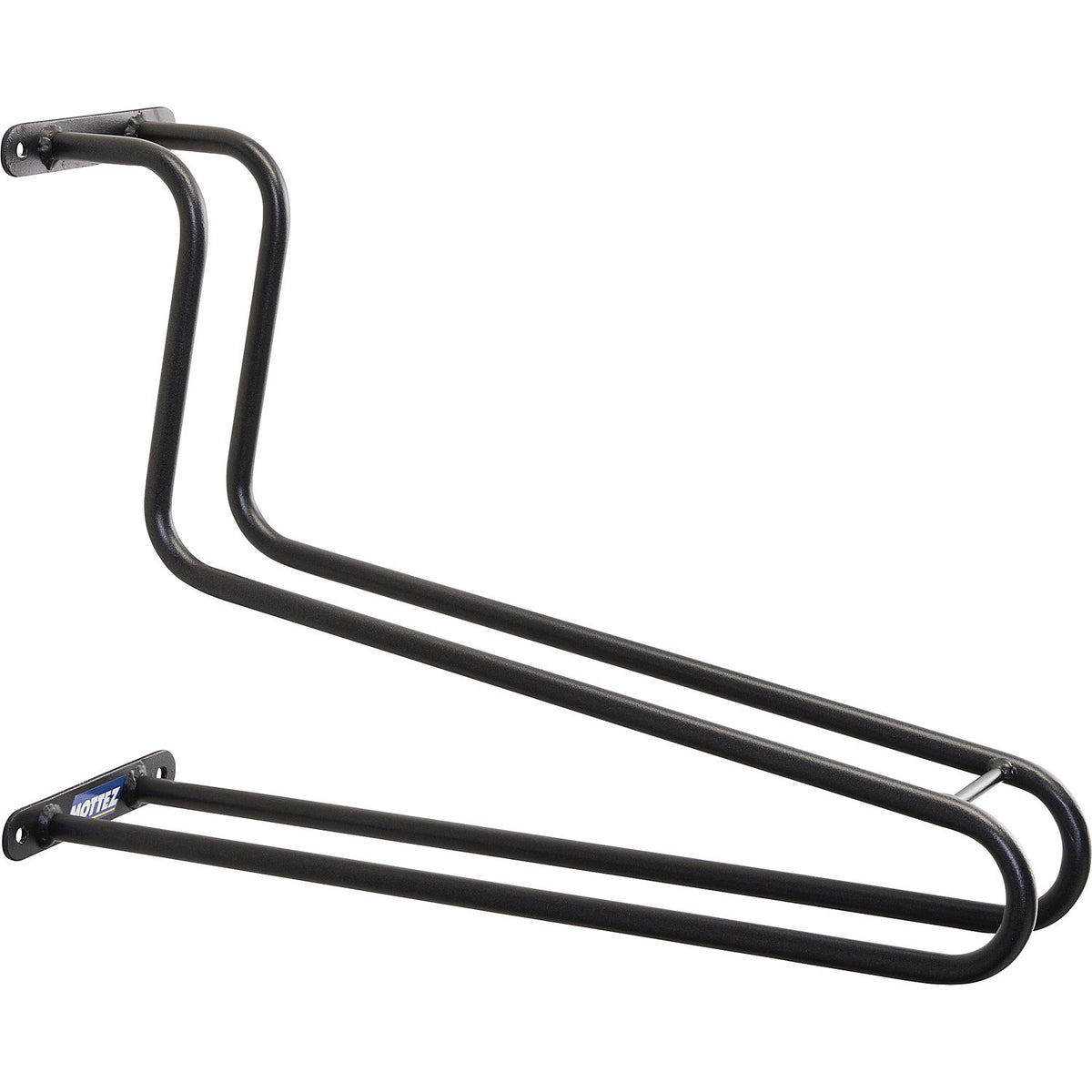 Vertical wall bicycle holder, length 60 mm, black.