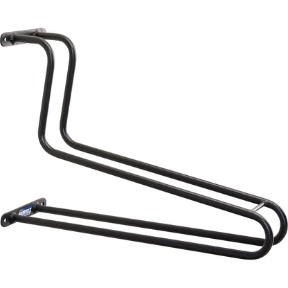 Vertical wall bicycle holder, length 60 mm, black.