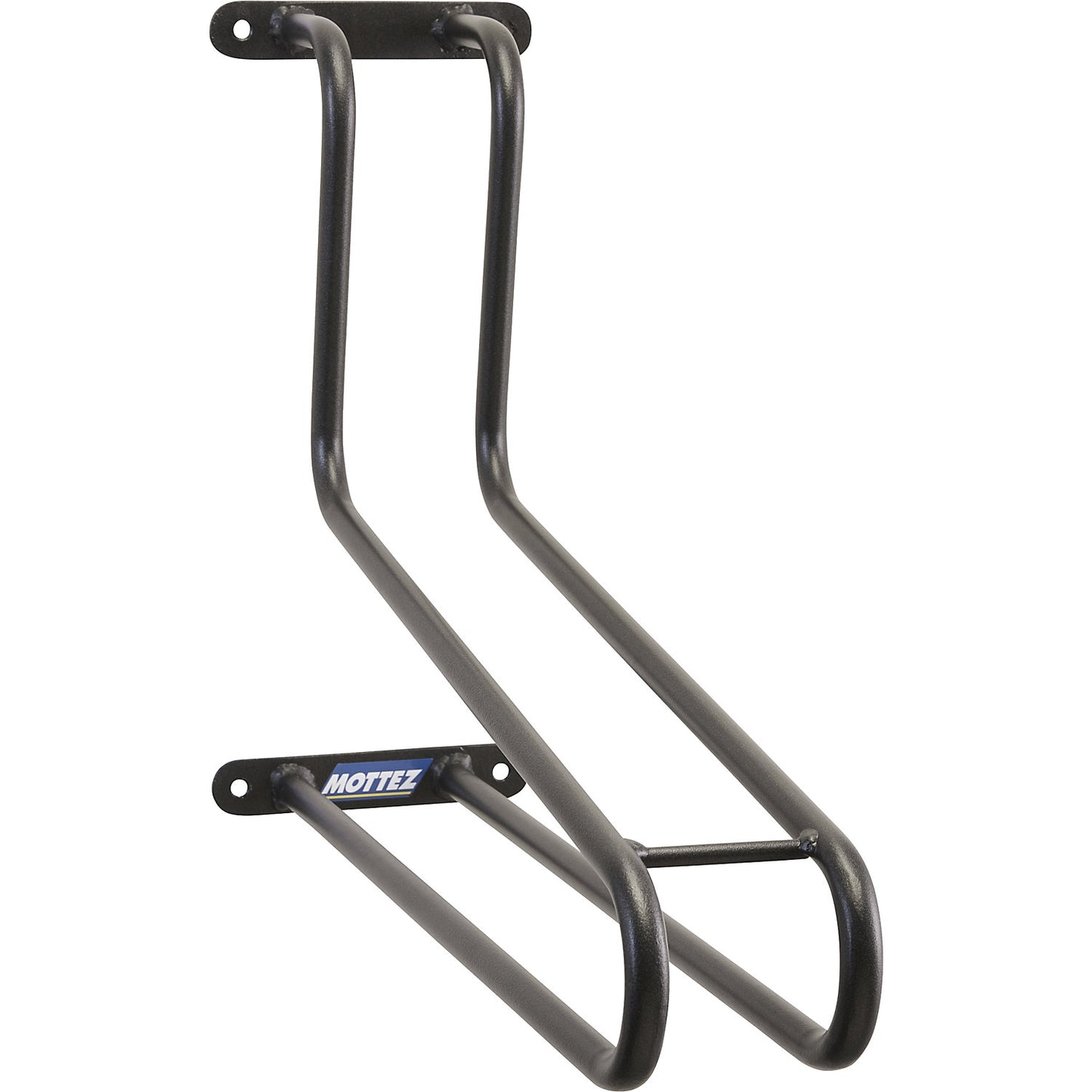 Vertical wall bicycle holder, length 60 mm, black.