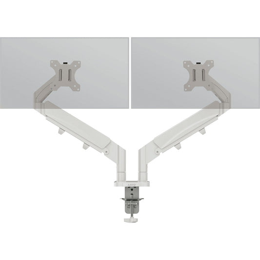 Ergo Space-Saving Dual Monitor Arm, max. load 9 kg, light grey.