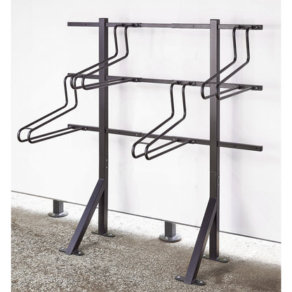 Bicycle racks, 2 parking spaces, W 638 mm, black.