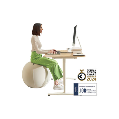 Ergo Cosy Active sitting ball, PVC/fabric cover, Ø 750 mm, light grey.