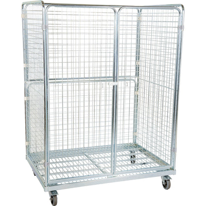Steel roll container, 4-sided, WxD 1350 x 950 mm.