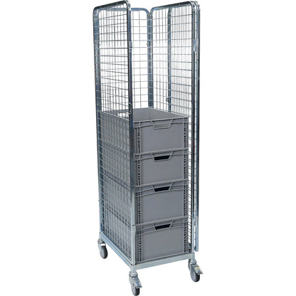 Steel roll container, 4-sided, WxD 500 x 680 mm.