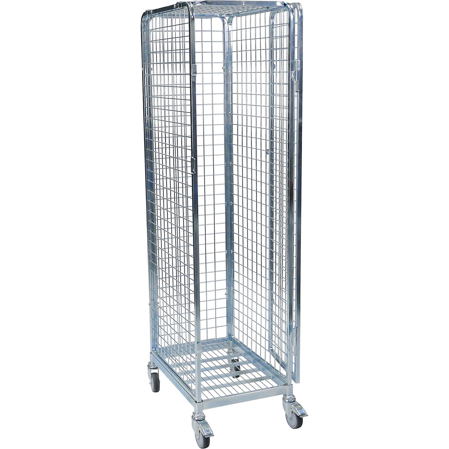 Steel roll container, 5-sided with hinged doors, WxD 500 x 680 mm.