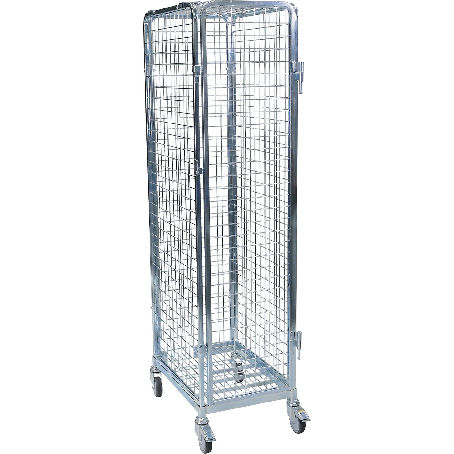 Steel roll container, 5-sided with hinged doors, WxD 500 x 680 mm.