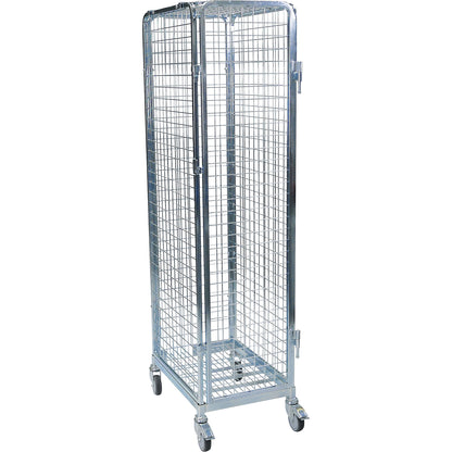 Steel roll container, 5-sided with hinged doors, WxD 500 x 680 mm.