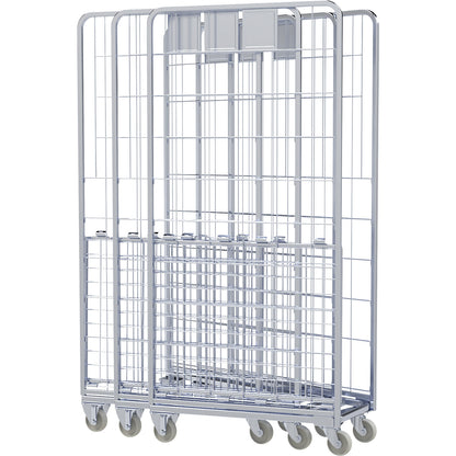 Roll container, nestable, 2-sided, Ergo light, WxD 667 x 800 mm, wheel Ø 108 mm.