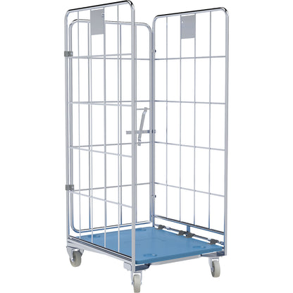 Roll container, nestable, 3-sided, Ergo, WxD 700 x 800 mm.