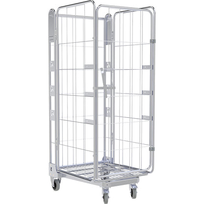 Roll container, 4-sided, steel dolly, H 1875 mm.
