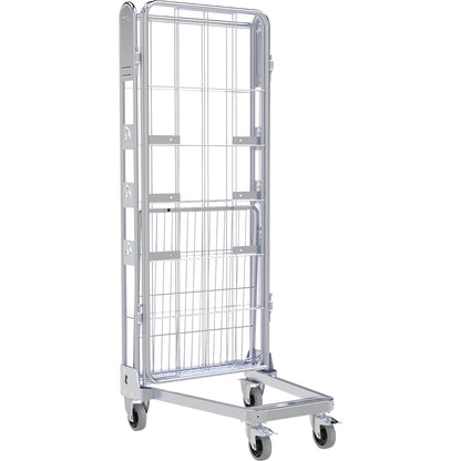 Roll container, 3-sided, steel dolly, H 1875 mm.