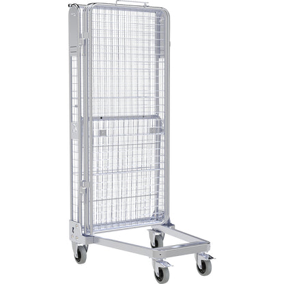 Roll container, 5-sided, steel dolly, H 1745 mm.