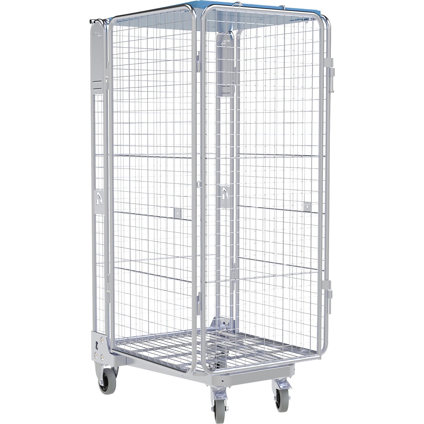 Roll container, 5-sided, steel/plastic, H 1745 mm.