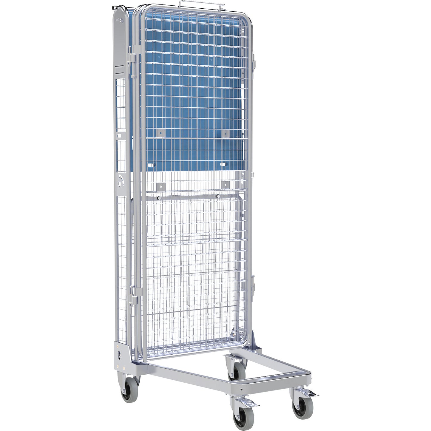 Roll container, 5-sided, steel/plastic, H 1895 mm.
