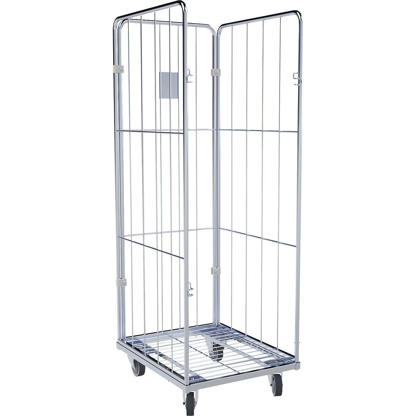 Laundry trolley, 3-sided, HxWxD 1730 x 720 x 600 mm.