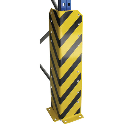 Impact protection, steel, L-shaped, wall thickness 5 mm, height 800 mm.