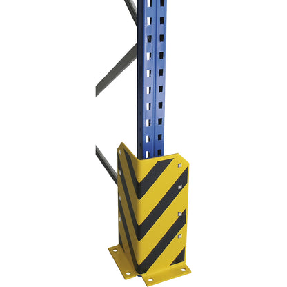 Impact protection, steel, L-shaped, wall thickness 5 mm, height 400 mm.