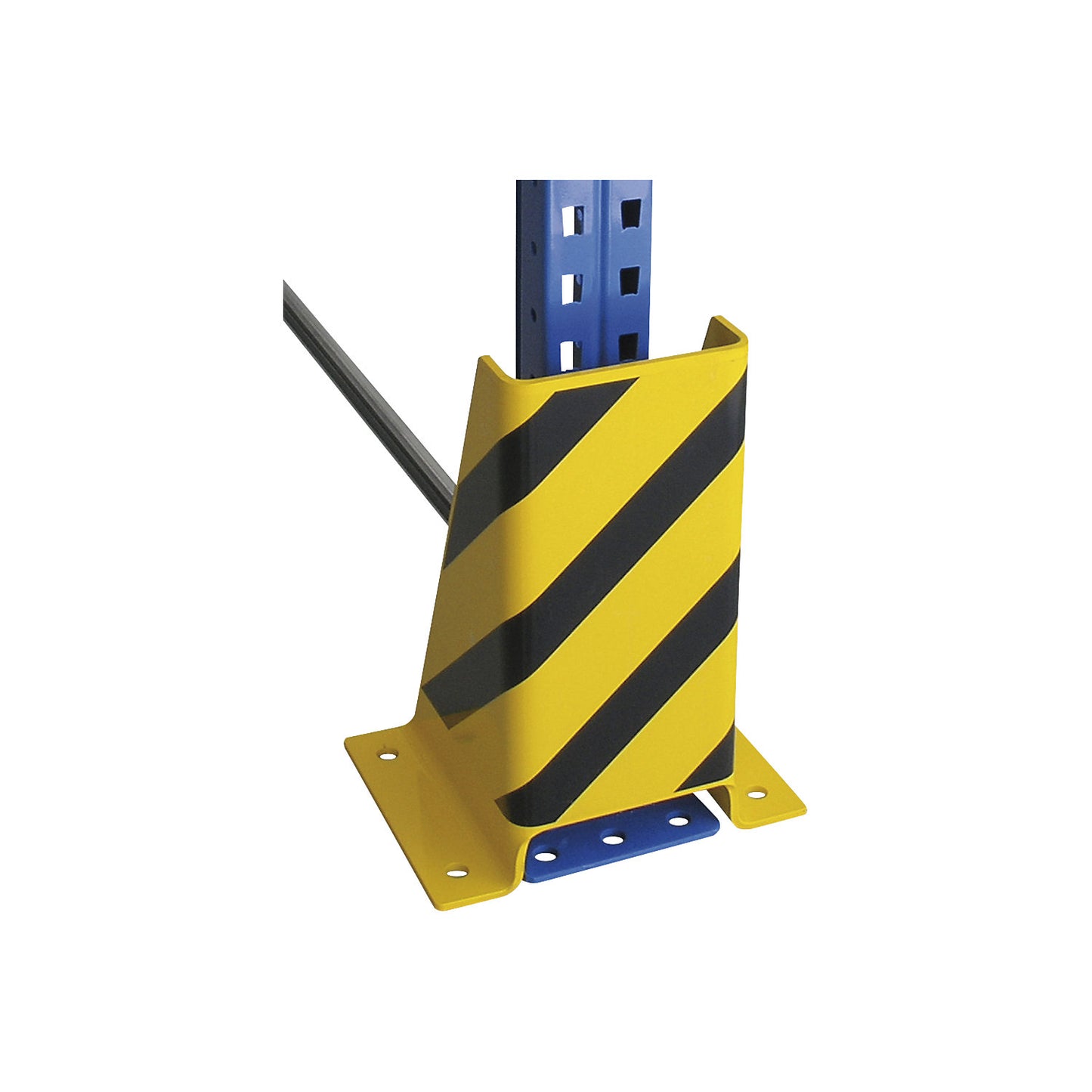Impact protection, steel, U-shaped, wall thickness 5 mm, height 400 mm, internal width 210 mm.