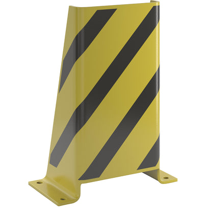 Impact protection, steel, U-shaped, wall thickness 5 mm, height 400 mm, internal width 210 mm.
