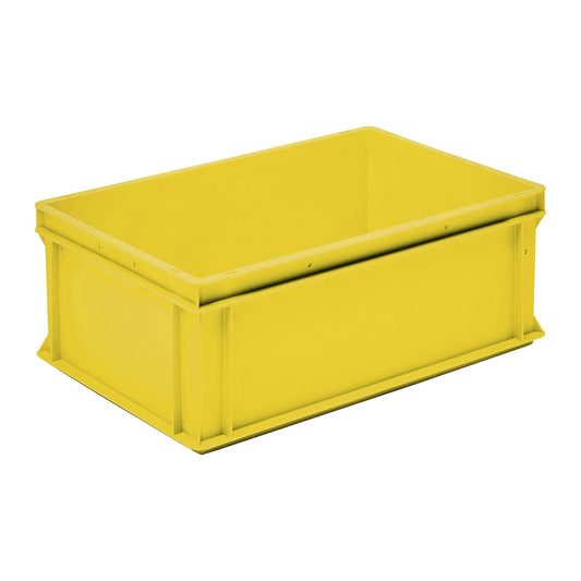 Euro box pallet, LxWxH 600 x 400 x 220 mm, yellow, pack of 4.