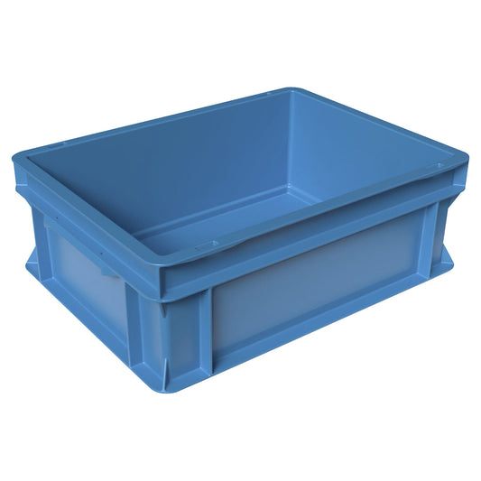 Euro box pallet, LxWxH 400 x 300 x 145 mm, blue, pack of 6.