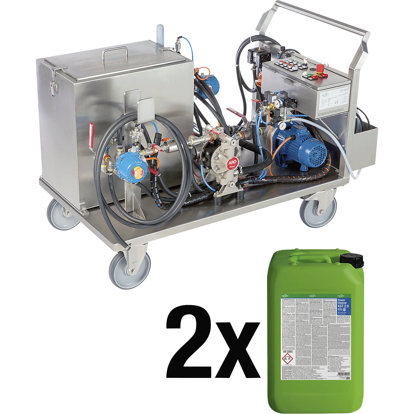 Cleaning set RWR-80 L KST Dual Automatic, with 2 x 20 l Power Cleaner KST 2.0, for cooling channels.