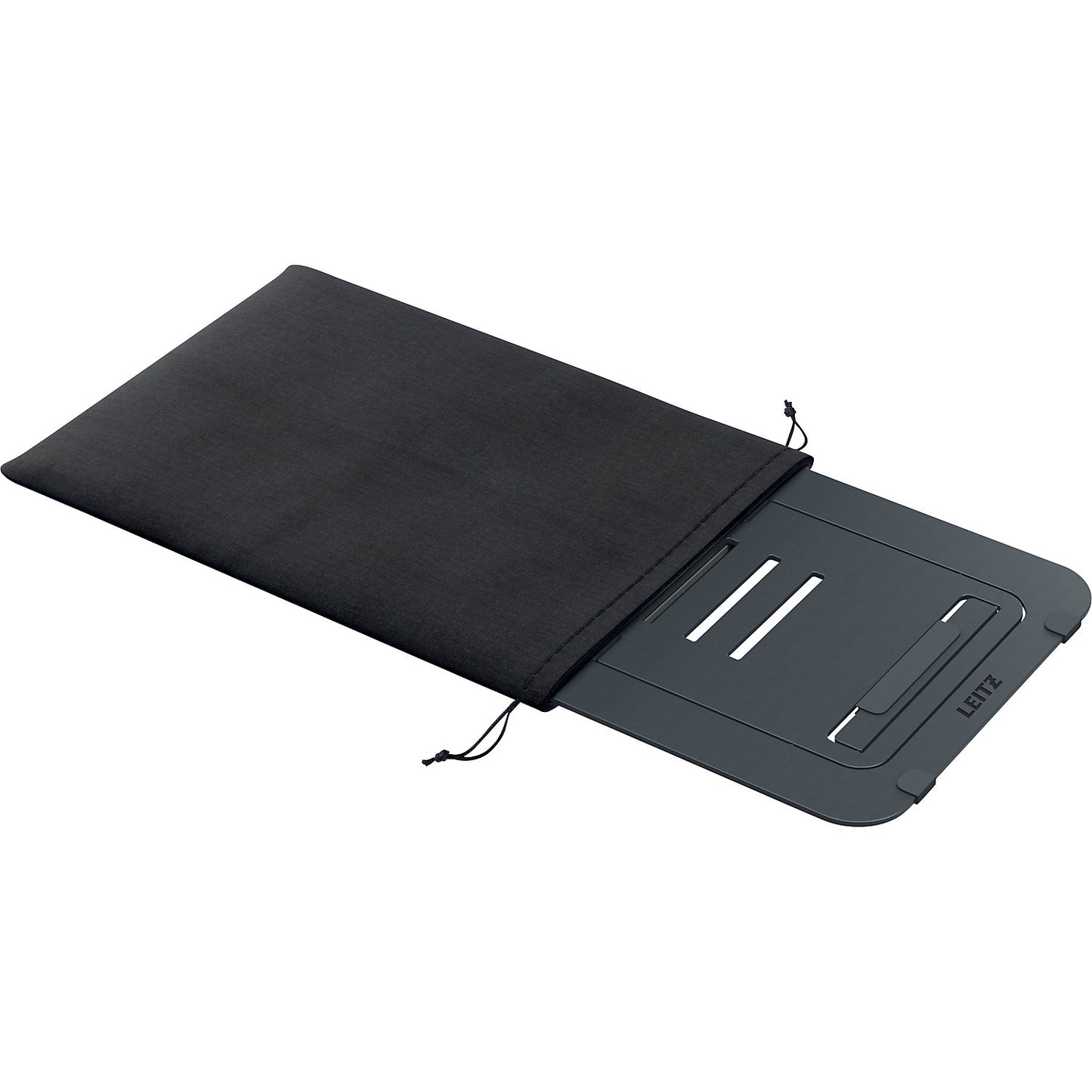 Aluminium laptop stand Leitz Ergo, height 172 - 200 mm, grey.