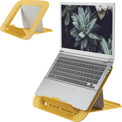 Laptop stand Leitz Ergo, height 162 - 176 mm, yellow.