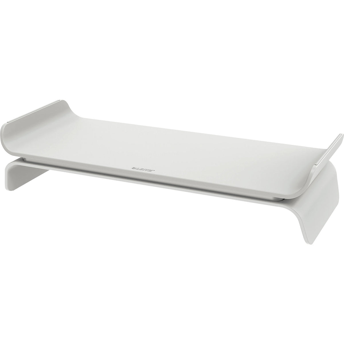 Leitz Ergo adjustable monitor stand, height 55 - 77 mm, light grey.